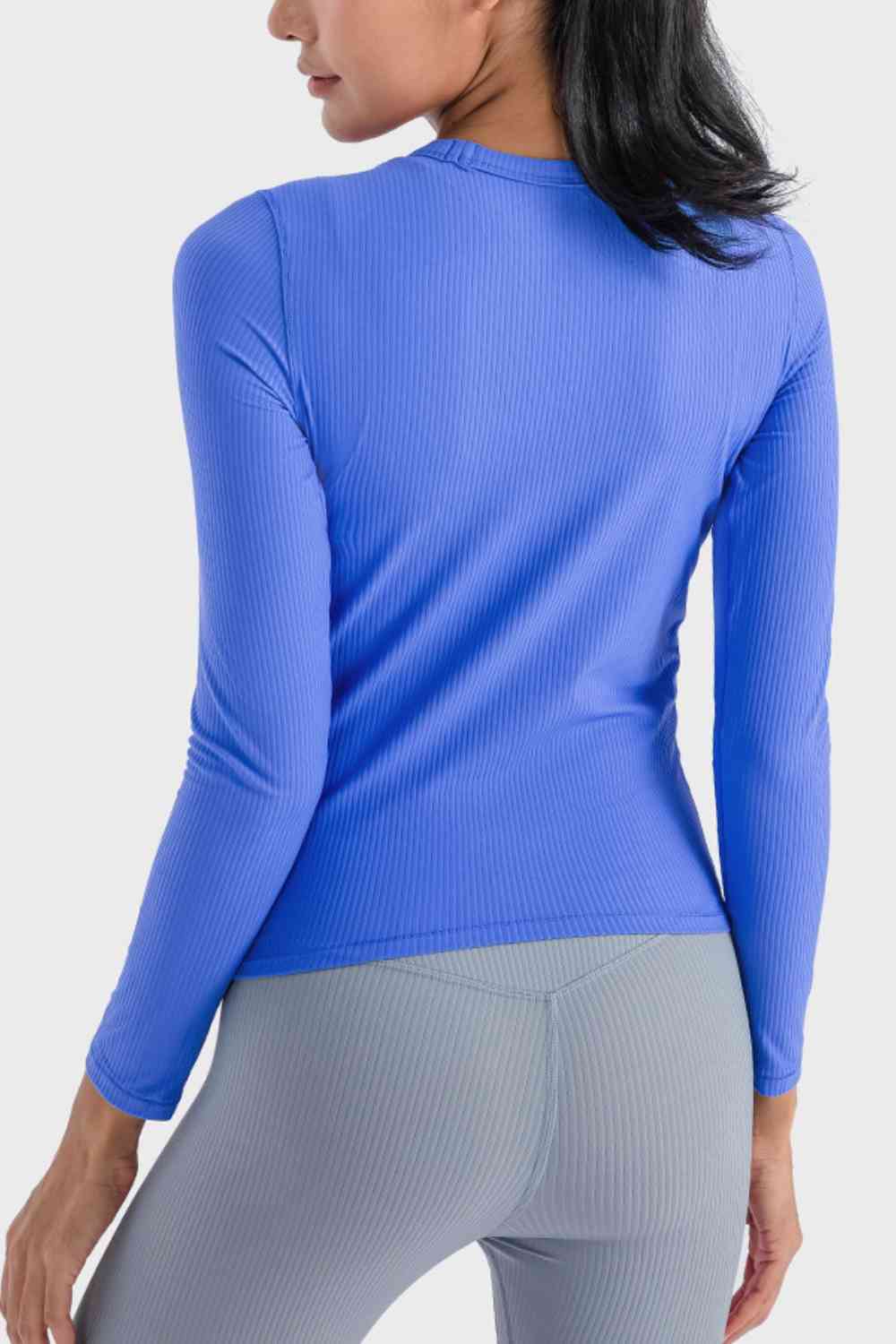 Millennia Round Neck Long Sleeve Sports Top - FitFemme.Shop