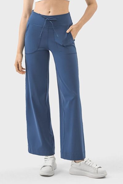 Millennia Drawstring Active Pants with Pockets - FitFemme.Shop