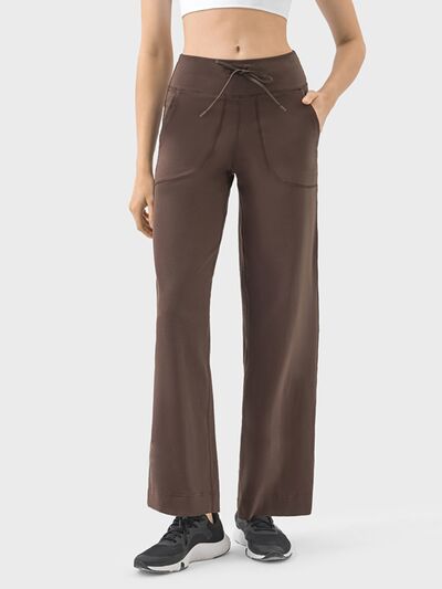 Millennia Drawstring Active Pants with Pockets - FitFemme.Shop
