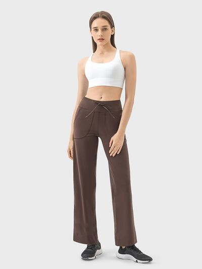 Millennia Drawstring Active Pants with Pockets - FitFemme.Shop