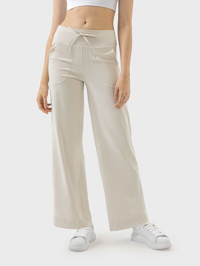 Millennia Drawstring Active Pants with Pockets - FitFemme.Shop