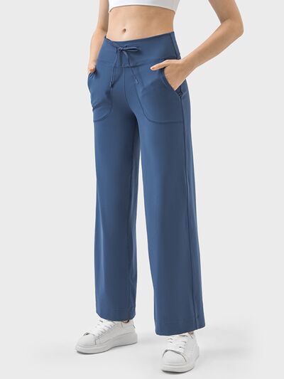 Millennia Drawstring Active Pants with Pockets - FitFemme.Shop