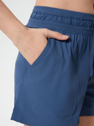 Millennia Drawstring Active Shorts with Pockets - FitFemme.Shop