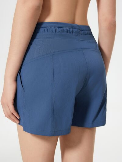 Millennia Drawstring Active Shorts with Pockets - FitFemme.Shop