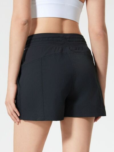 Millennia Drawstring Active Shorts with Pockets - FitFemme.Shop