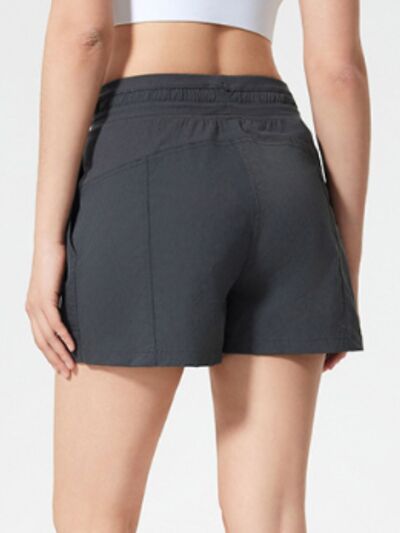 Millennia Drawstring Active Shorts with Pockets - FitFemme.Shop