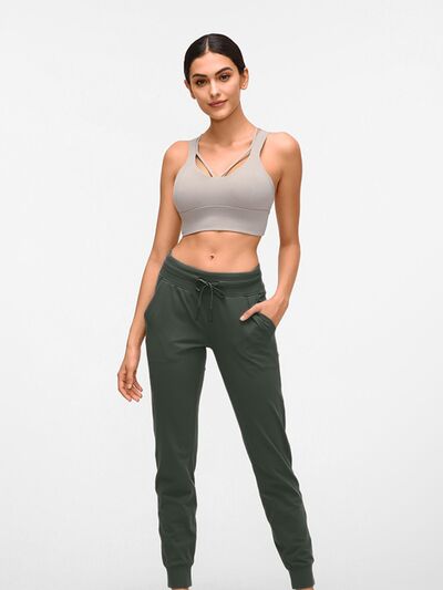 Millennia Double Take Tied Joggers with Pockets - FitFemme.Shop
