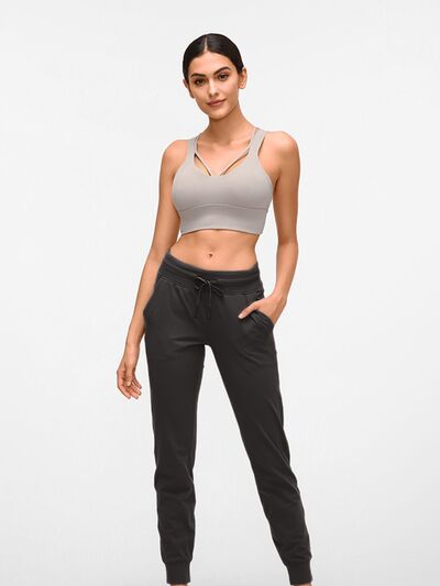 Millennia Double Take Tied Joggers with Pockets - FitFemme.Shop