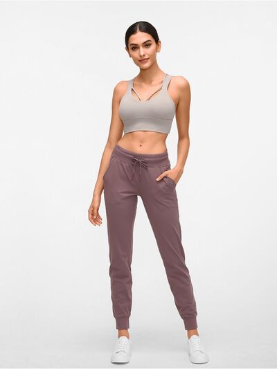 Millennia Double Take Tied Joggers with Pockets - FitFemme.Shop