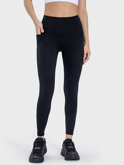 Millennia Pocketed High Waist Active Leggings - FitFemme.Shop