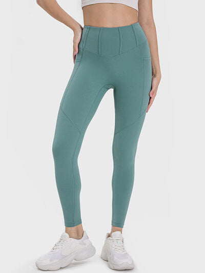 Millennia Pocketed High Waist Active Leggings - FitFemme.Shop