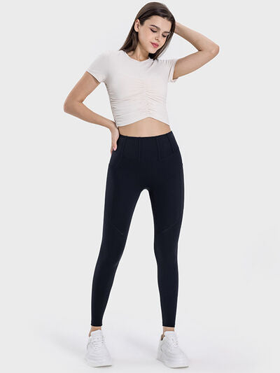 Millennia Pocketed High Waist Active Leggings - FitFemme.Shop