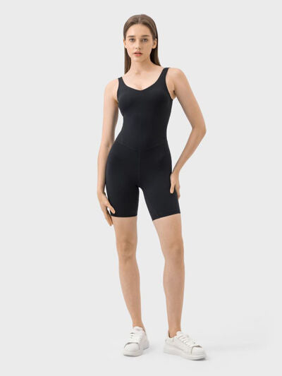 Millennia Wide Strap Active Romper - FitFemme.Shop