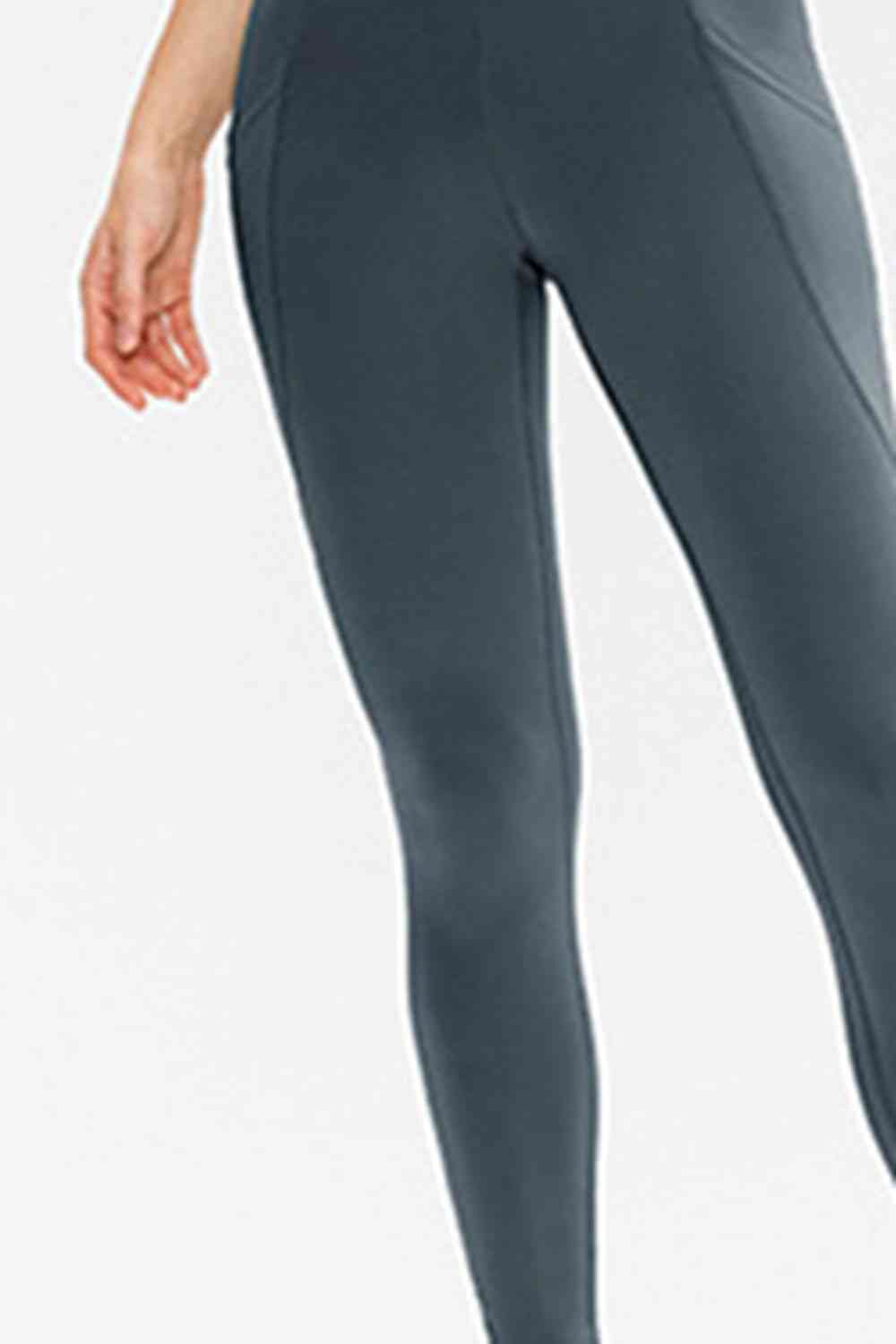 Slim Fit Long Active Leggings with Pockets - FitFemme.Shop