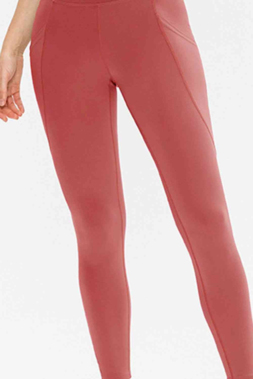 Slim Fit Long Active Leggings with Pockets - FitFemme.Shop