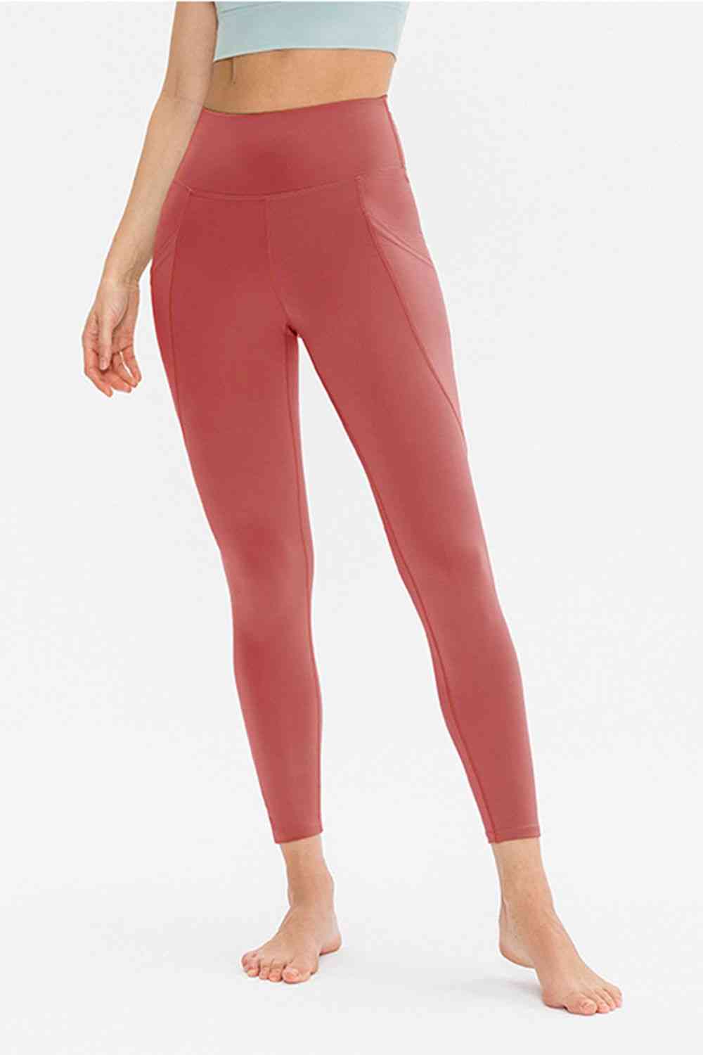 Slim Fit Long Active Leggings with Pockets - FitFemme.Shop