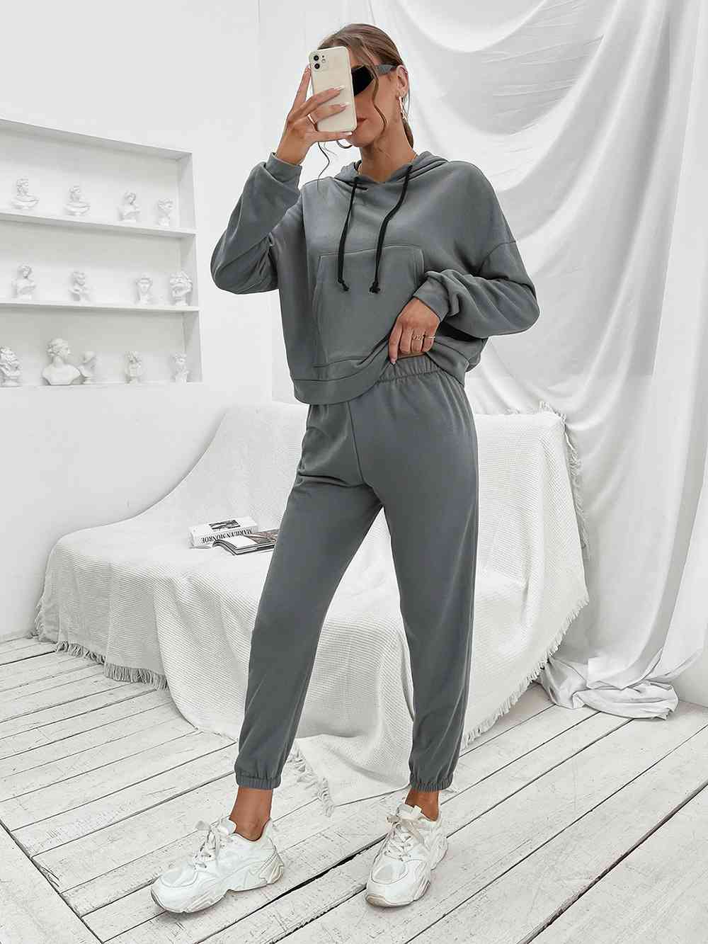 Ivy Lane Sports Hoodie and Joggers Set - FitFemme.Shop