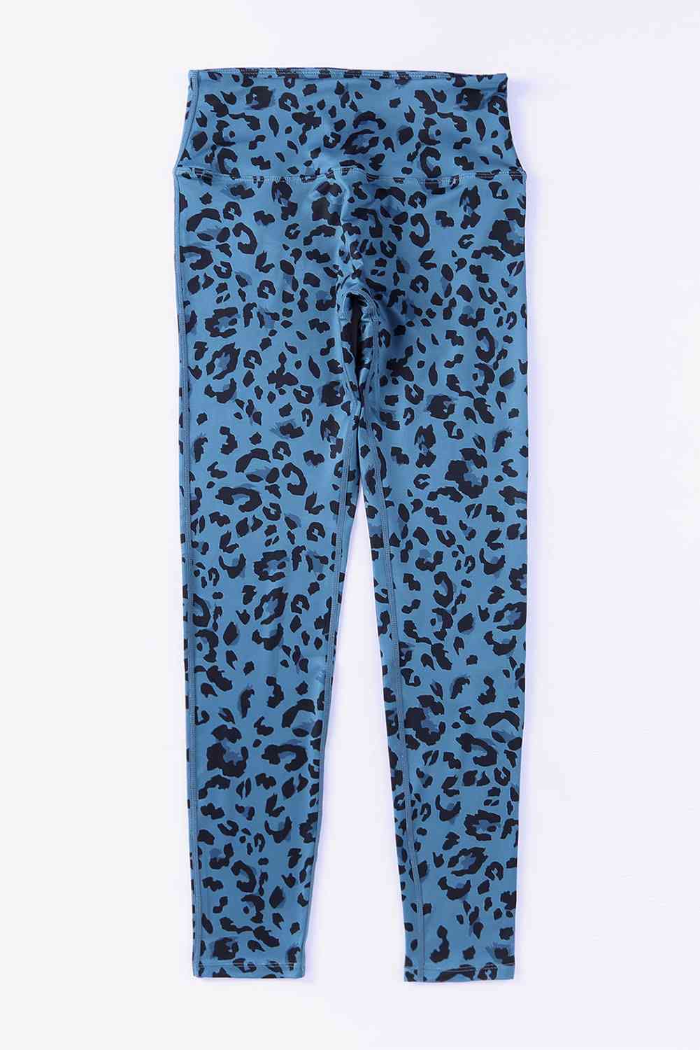 Leopard Print Wide Waistband Leggings - FitFemme.Shop