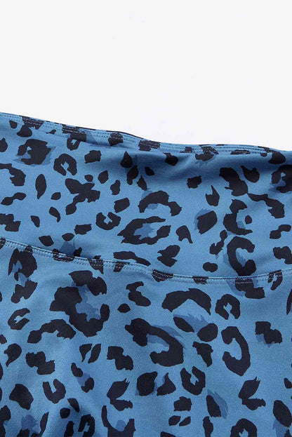 Leopard Print Wide Waistband Leggings - FitFemme.Shop
