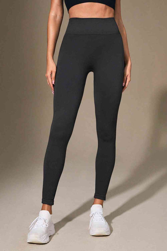 Wide Waistband Sports Leggings - FitFemme.Shop