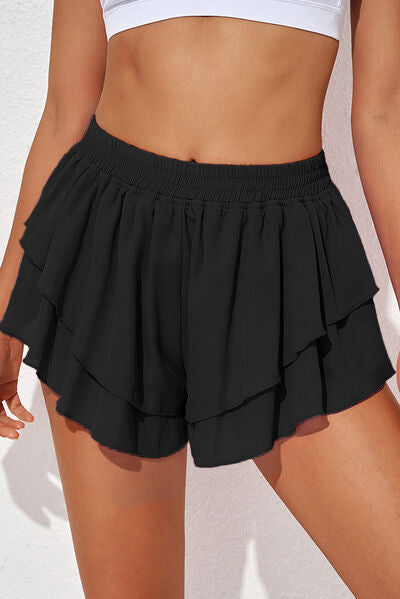 Layered Mid-Rise Waist Active Skirt - FitFemme.Shop