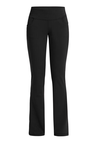 Pocketed High Waist Active Pants - FitFemme.Shop