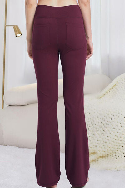 Pocketed High Waist Active Pants - FitFemme.Shop