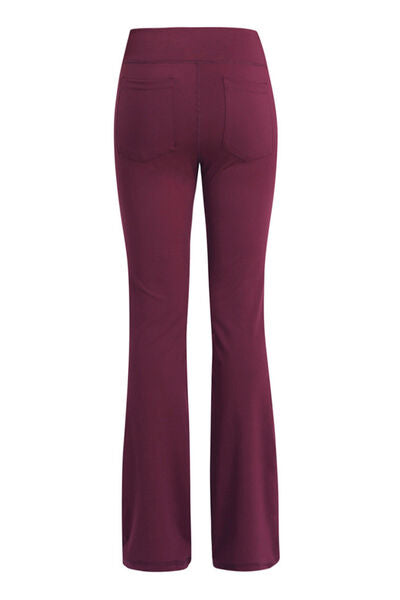 Pocketed High Waist Active Pants - FitFemme.Shop