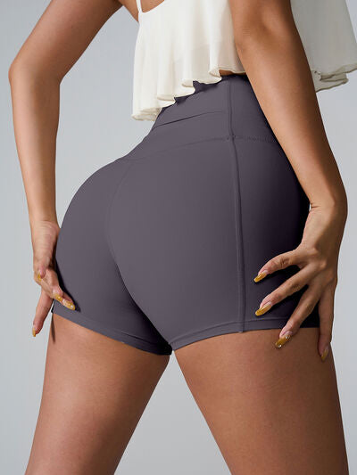 High Waist Active Shorts - FitFemme.Shop