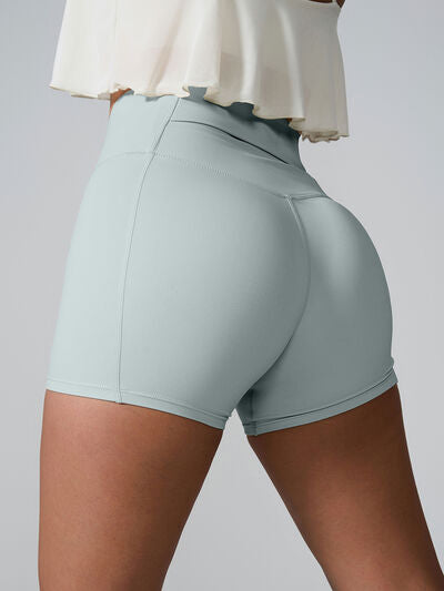 High Waist Active Shorts - FitFemme.Shop