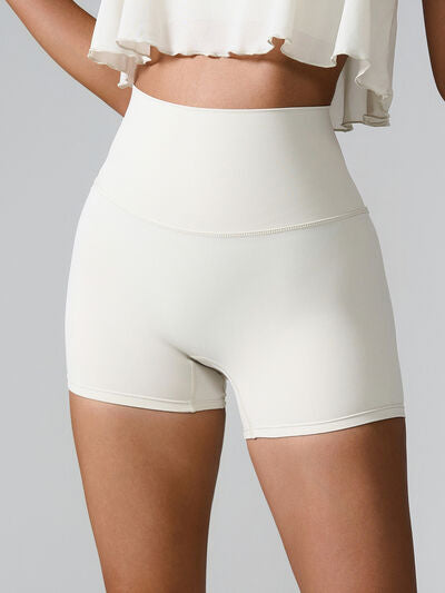 High Waist Active Shorts - FitFemme.Shop