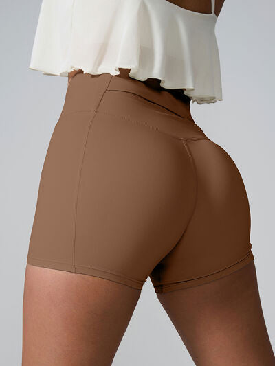 High Waist Active Shorts - FitFemme.Shop