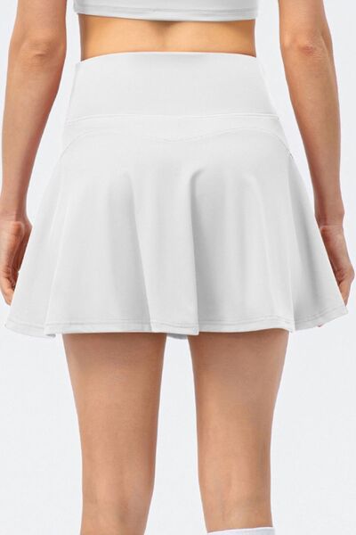 High Waist Wide Waistband Active Skirt - FitFemme.Shop