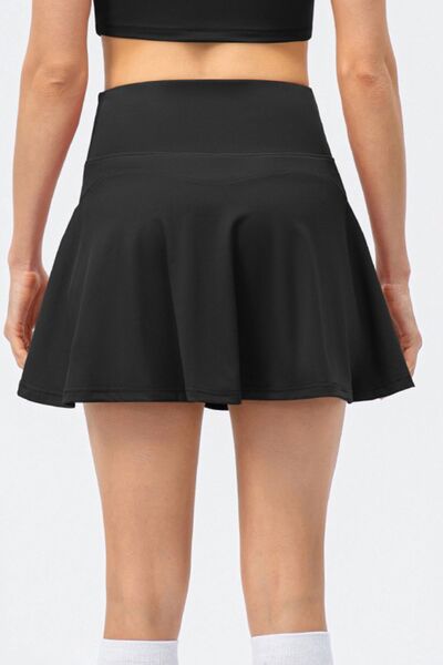 High Waist Wide Waistband Active Skirt - FitFemme.Shop