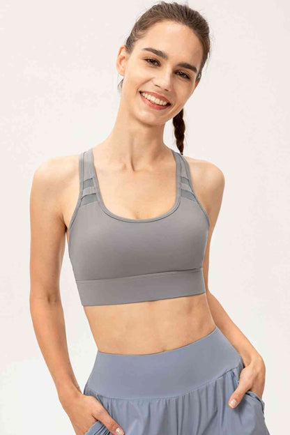 Scoop Neck Long Sports Bra - FitFemme.Shop
