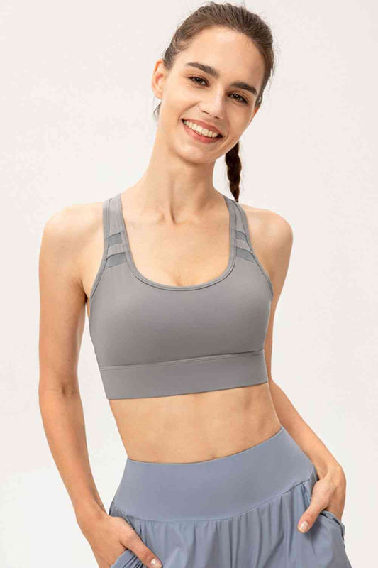 Scoop Neck Long Sports Bra - FitFemme.Shop