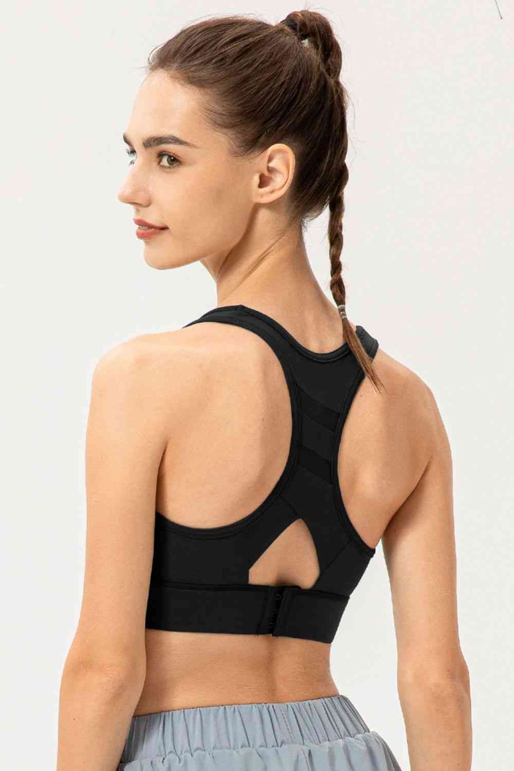 Scoop Neck Long Sports Bra - FitFemme.Shop