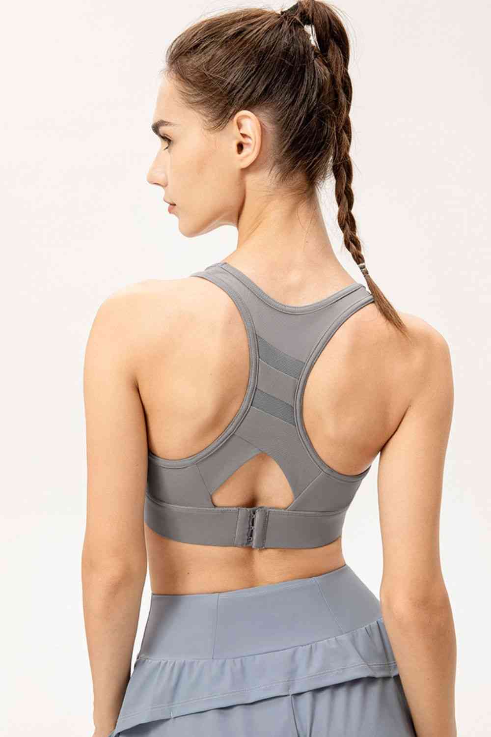 Scoop Neck Long Sports Bra - FitFemme.Shop