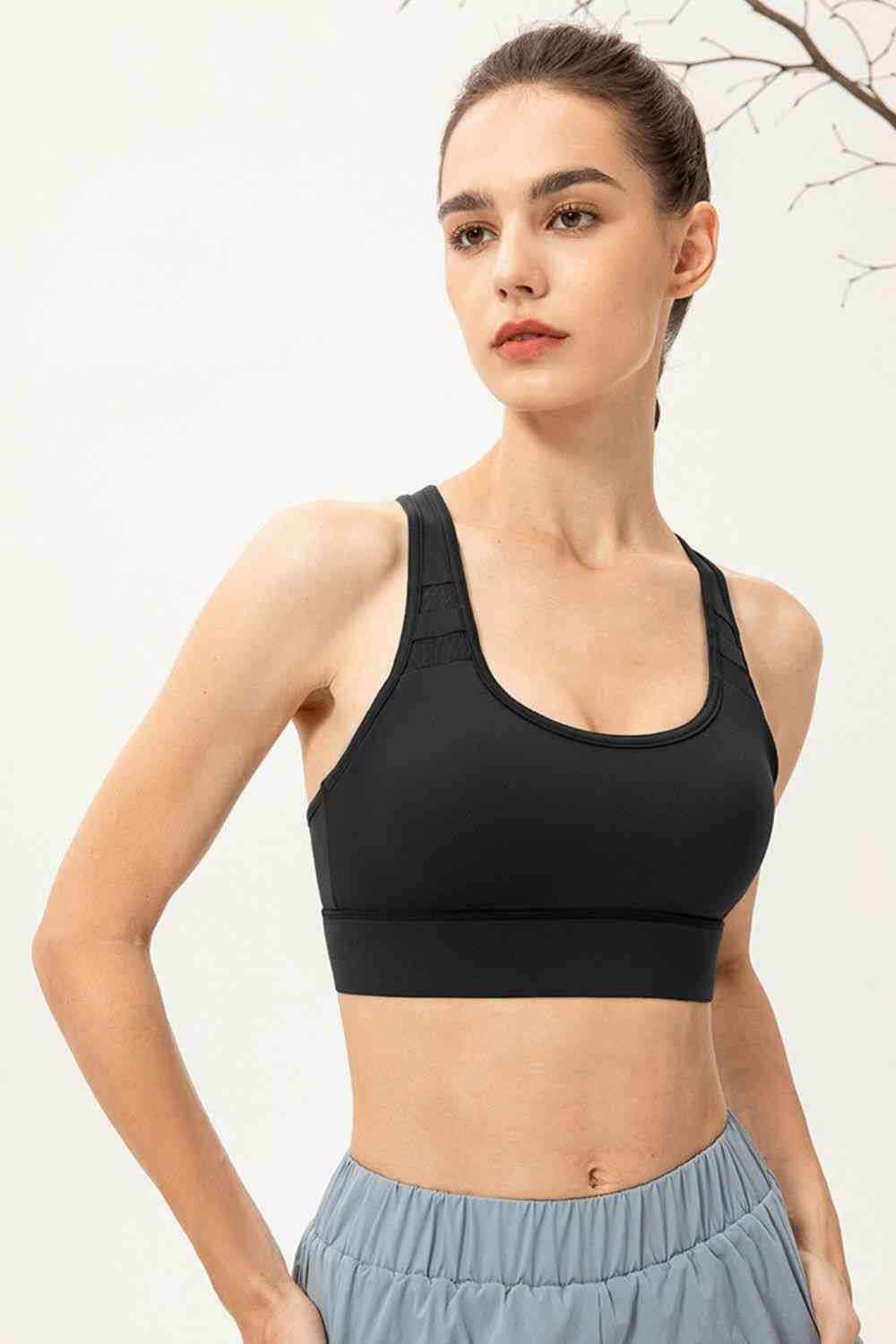 Scoop Neck Long Sports Bra - FitFemme.Shop