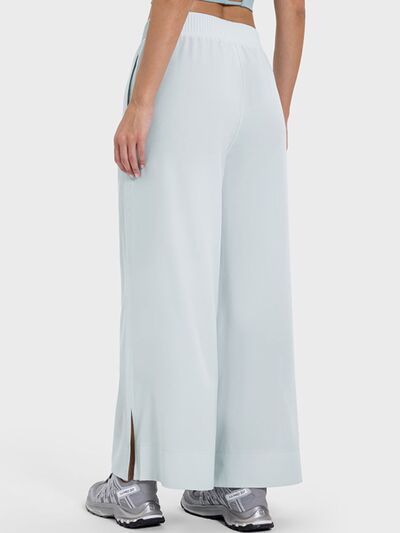 Millennia Slit Wide Leg Active Pants - FitFemme.Shop