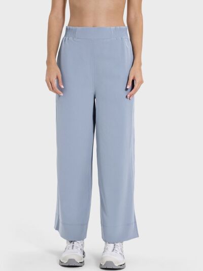 Millennia Slit Wide Leg Active Pants - FitFemme.Shop