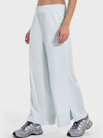 Millennia Slit Wide Leg Active Pants - FitFemme.Shop