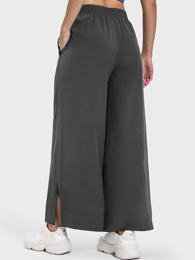 Millennia Slit Wide Leg Active Pants - FitFemme.Shop