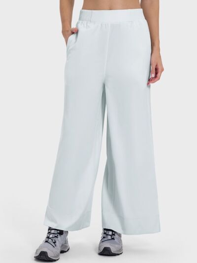 Millennia Slit Wide Leg Active Pants - FitFemme.Shop