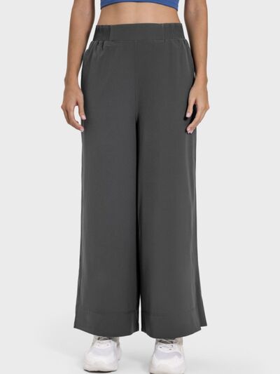 Millennia Slit Wide Leg Active Pants - FitFemme.Shop