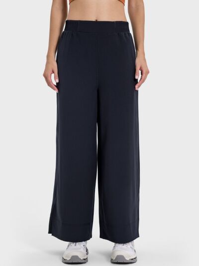 Millennia Slit Wide Leg Active Pants - FitFemme.Shop