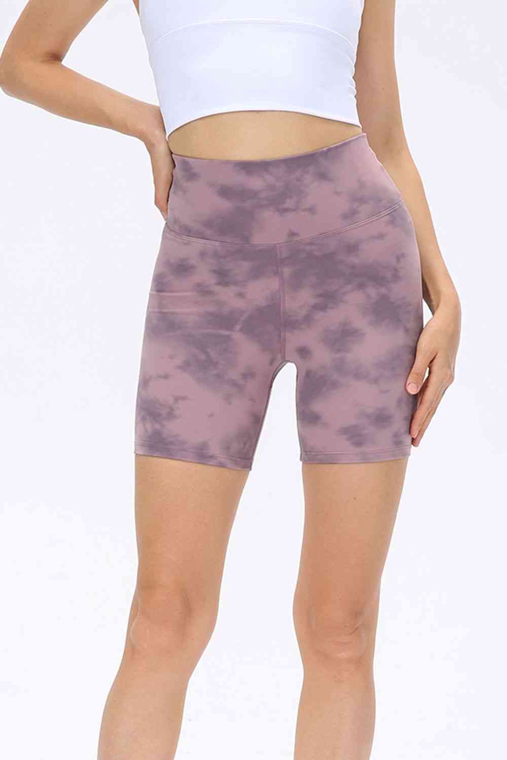 Wide Waistband Sports Shorts - FitFemme.Shop
