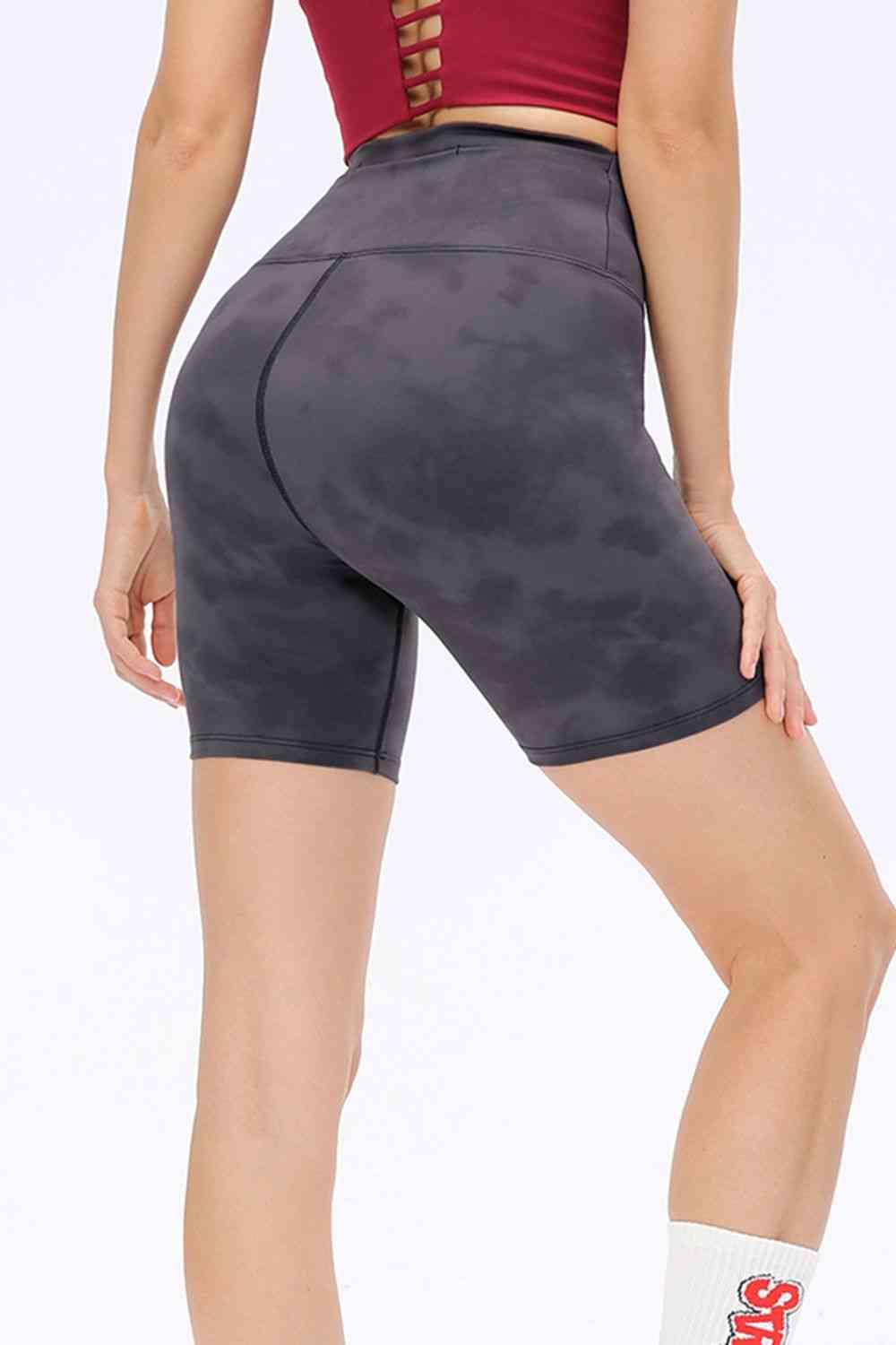 Wide Waistband Sports Shorts - FitFemme.Shop