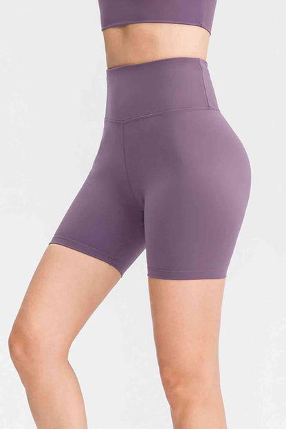 Wide Waistband Sports Shorts - FitFemme.Shop