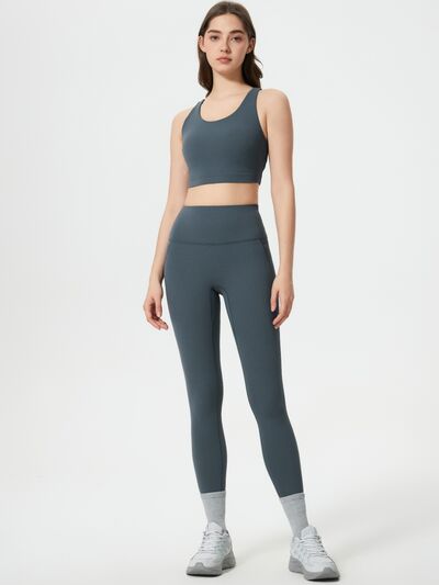 Millennia Wide Waistband Active Leggings - FitFemme.Shop